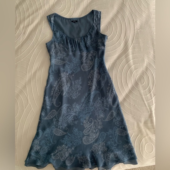Blue paisley midi dress (size 13) - Picture 1 of 4